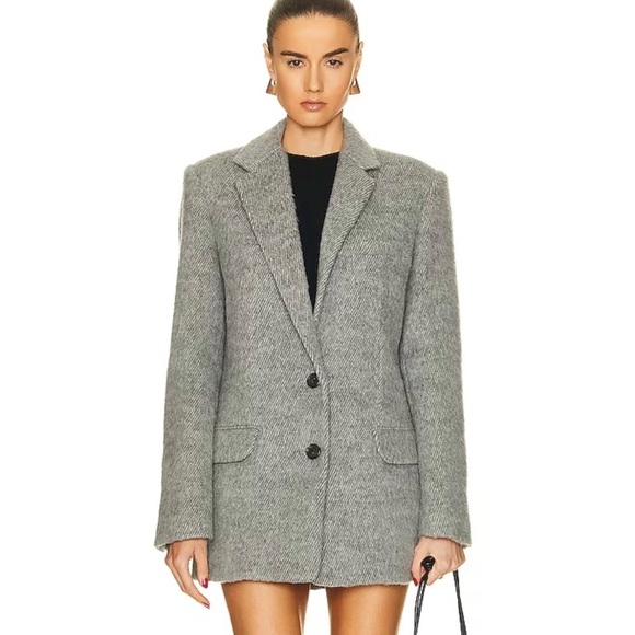 Helmut Lang Jackets & Blazers - Helmut Lang Grey Melange wool blend oversized blazer